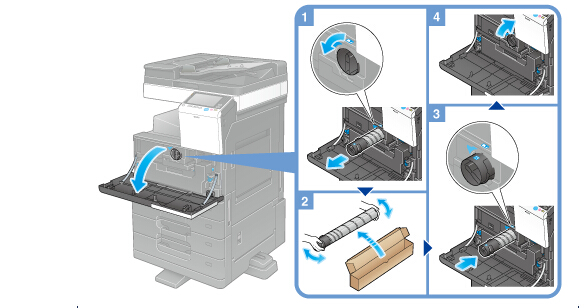 柯尼卡美能達BH367復印機碳粉更換圖解 柯尼卡美能達BH367復印機碳粉更換圖解